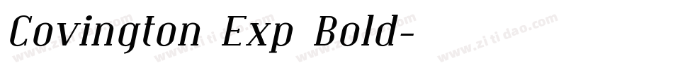 Covington Exp Bold字体转换